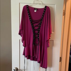 Dare to Wear Magenta Tunic Top | Size 3X | Worn Once